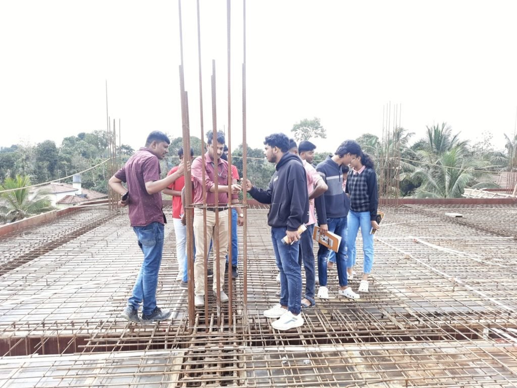 A multi-storey building under construction, the students were exposed to blockwork, staircases, and site coordination.