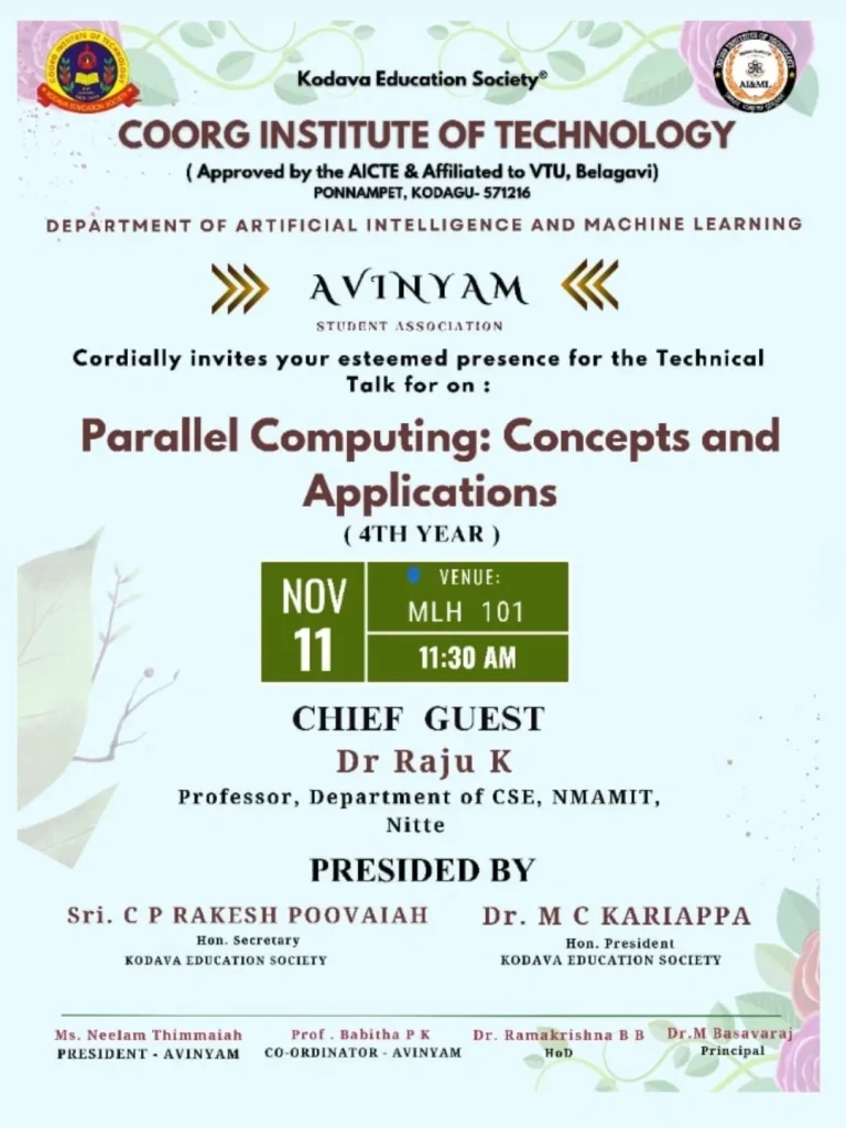 Technical Talk on Parallel Computing: Concepts and Applications