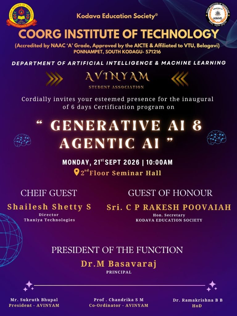 Generative AI & Agentic AI – 6-Day Certification Program