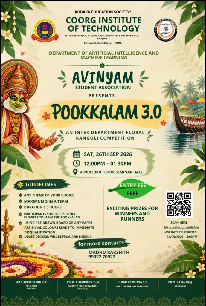 Pookkalam 3.0 – Inter-Department Floral Rangoli Competition